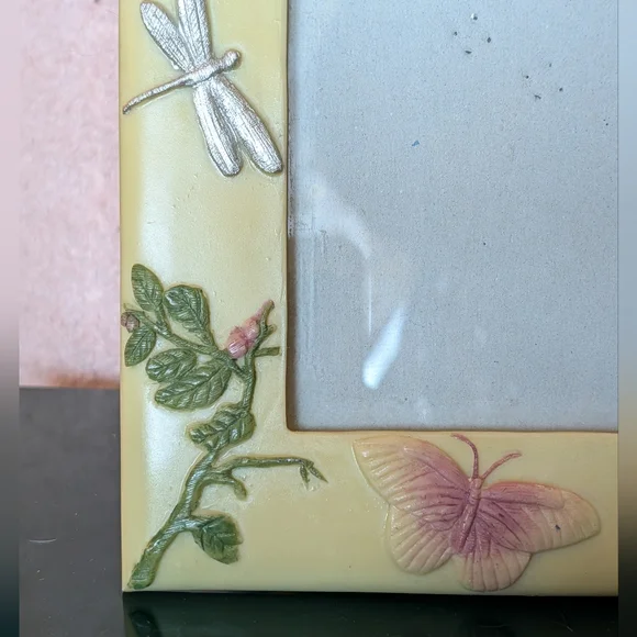 Vtg Hand Painted Picture Frame - Picture 3 of 5